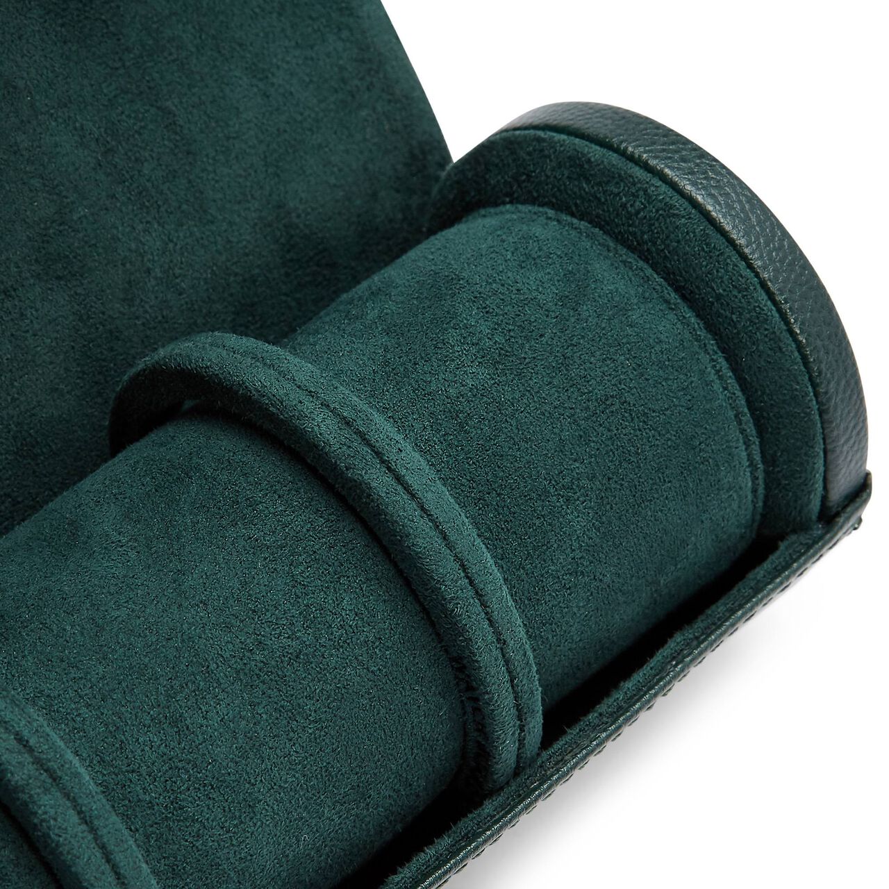 WOLF Green Triple Watch Roll Front Closeup image number 5